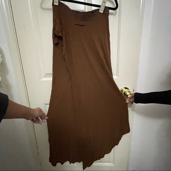 Jean Paul Gauthier Brown Midi Asymmetrical Skirt - Picture 3 of 7